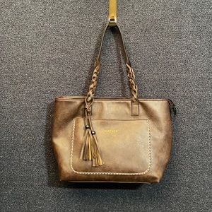 Brown faux leather IHAYNER purse